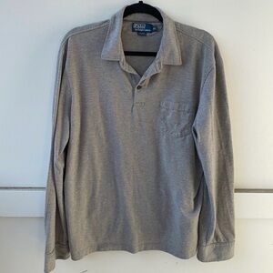 Ralph Lauren Men's Gray Long Sleeve Polo